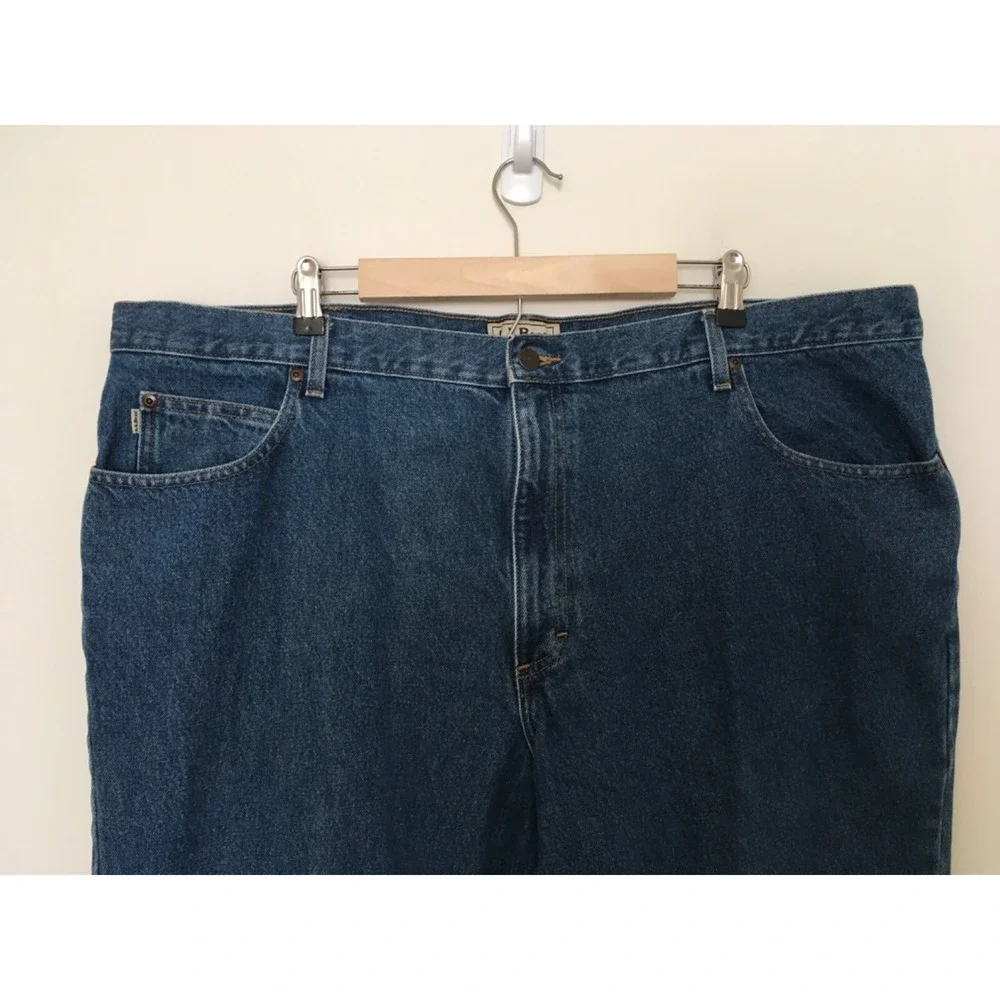 LL Bean Classic Fit Men's Sz 46x32 Denim Blue Jeans 100% Cotton 220626